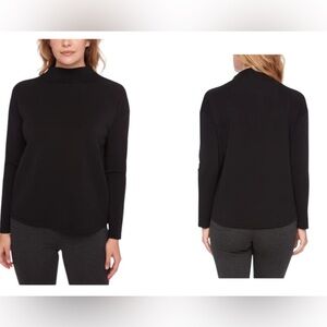 ***UP! **Modal SUPER SOFT Mock Neck Turtleneck . Classic Black Women's Top